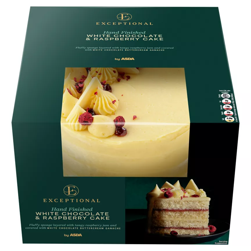 Exceptional by ASDA White Chocolate & Raspberry Cake