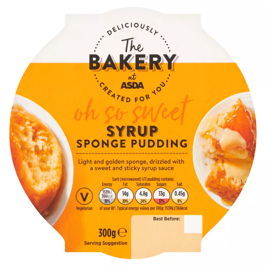 The BAKERY at ASDA Oh So Sweet Syrup Sponge Pudding 300g