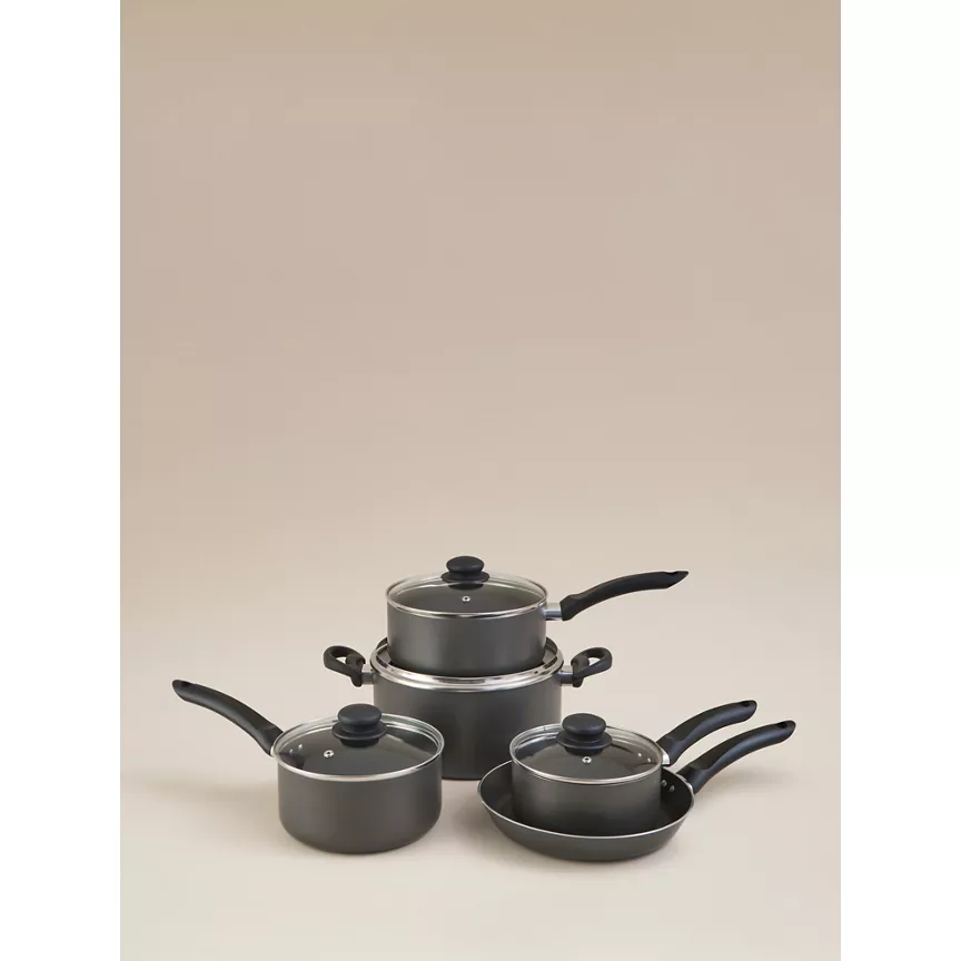 George Home Non-stick Aluminium Pan Set - 5-piece
