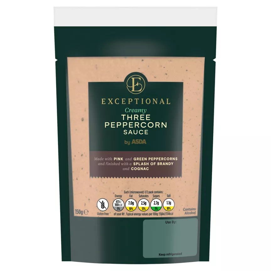 Exceptional by ASDA Creamy Three Peppercorn Sauce 150g