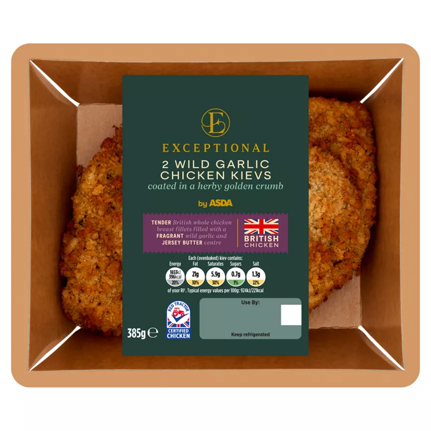Exceptional by ASDA 2 Wild Garlic Chicken Kievs 385g