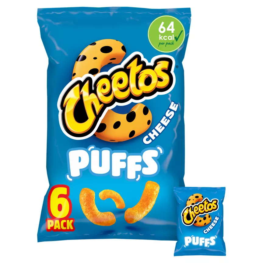 Cheetos Puffs Cheese Multipack Snacks Crisps 6x13g