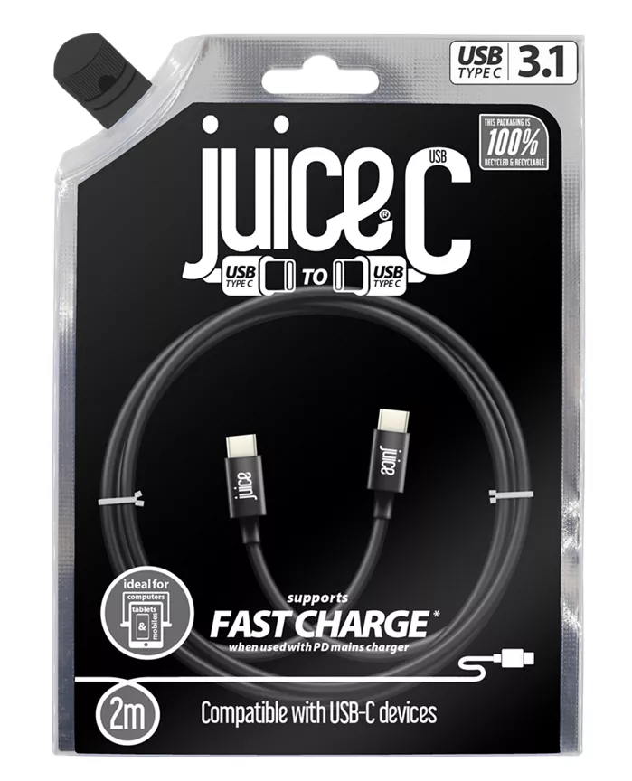 Juice Type C To Type C Black Cable 2M