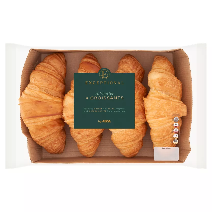 Exceptional by ASDA 4 All-Butter Croissants