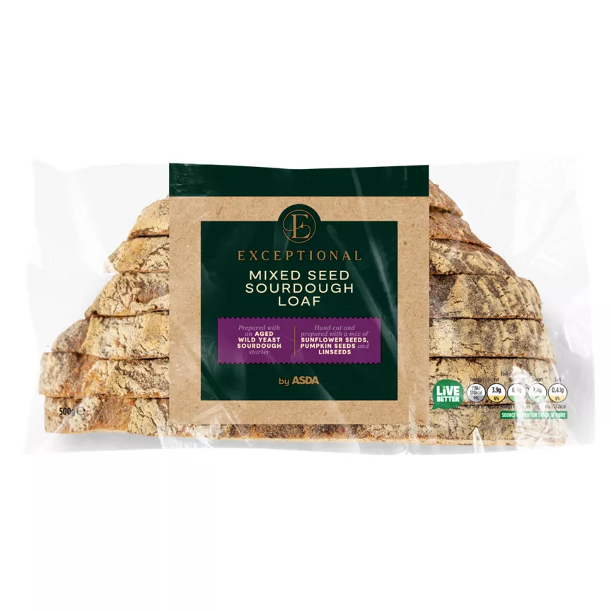 Exceptional by ASDA Mixed Seed Sourdough Loaf 500g
