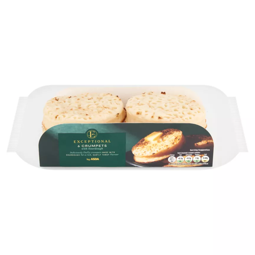 Exceptional by ASDA Asda Exceptional 6 Crumpets with Sourdough
