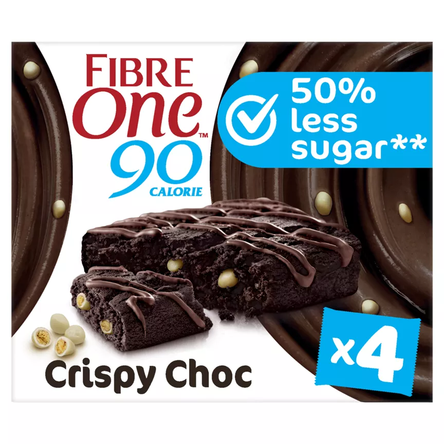 Fibre One 90 Calorie Crispy Choc Brownies 4 x 24g (96g)