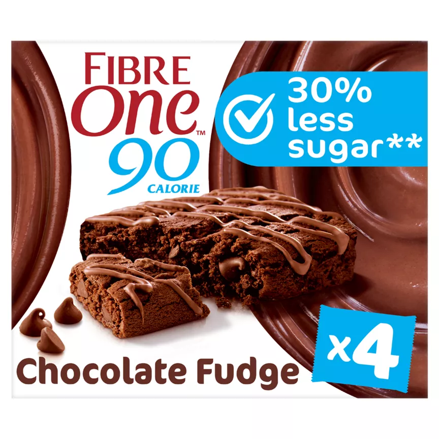 Fibre One 90 Calorie Chocolate Fudge Brownies 4 x 24g (96g)