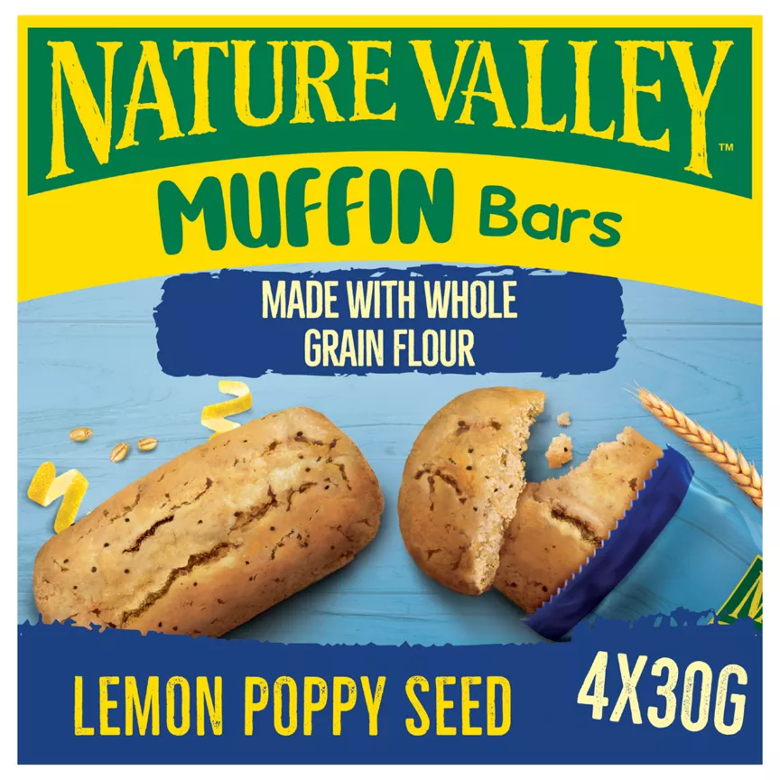 Nature Valley Lemon Poppy Seed Soft Baked Muffin Bars 4 x 30g (120g)