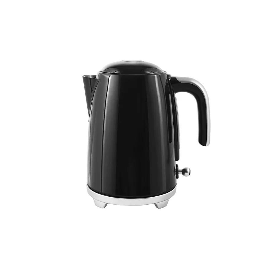 George Home Black Retro Fast Boil Kettle 1.7L