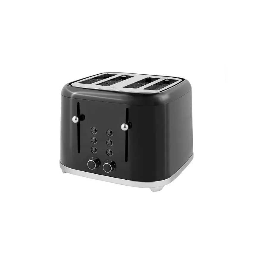 George Home Black Retro 4-Slice toaster