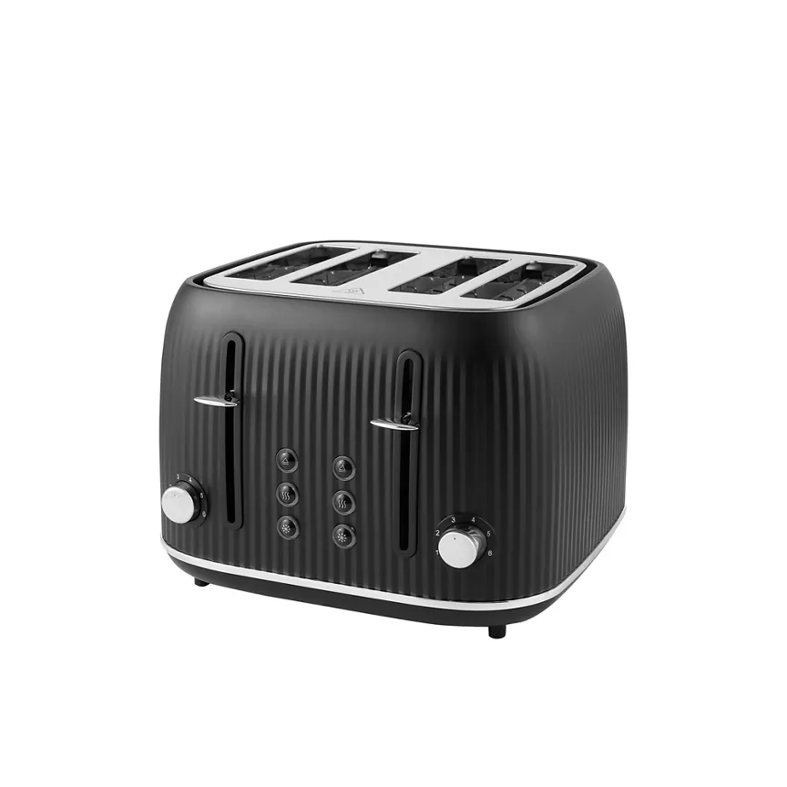 George Home Black Textured 4-Slice Toaster