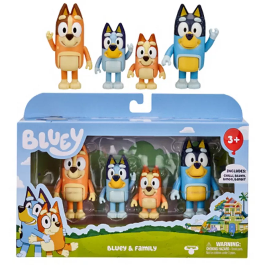 Bluey Bluey Figurine 4 Pack Assorted