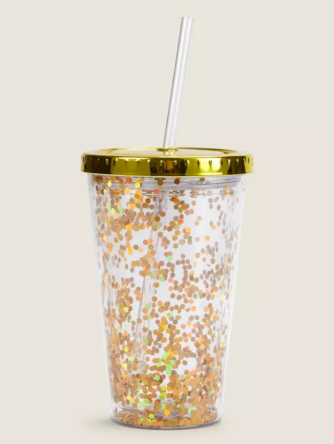 George Home Gold Glitter Soda Cup
