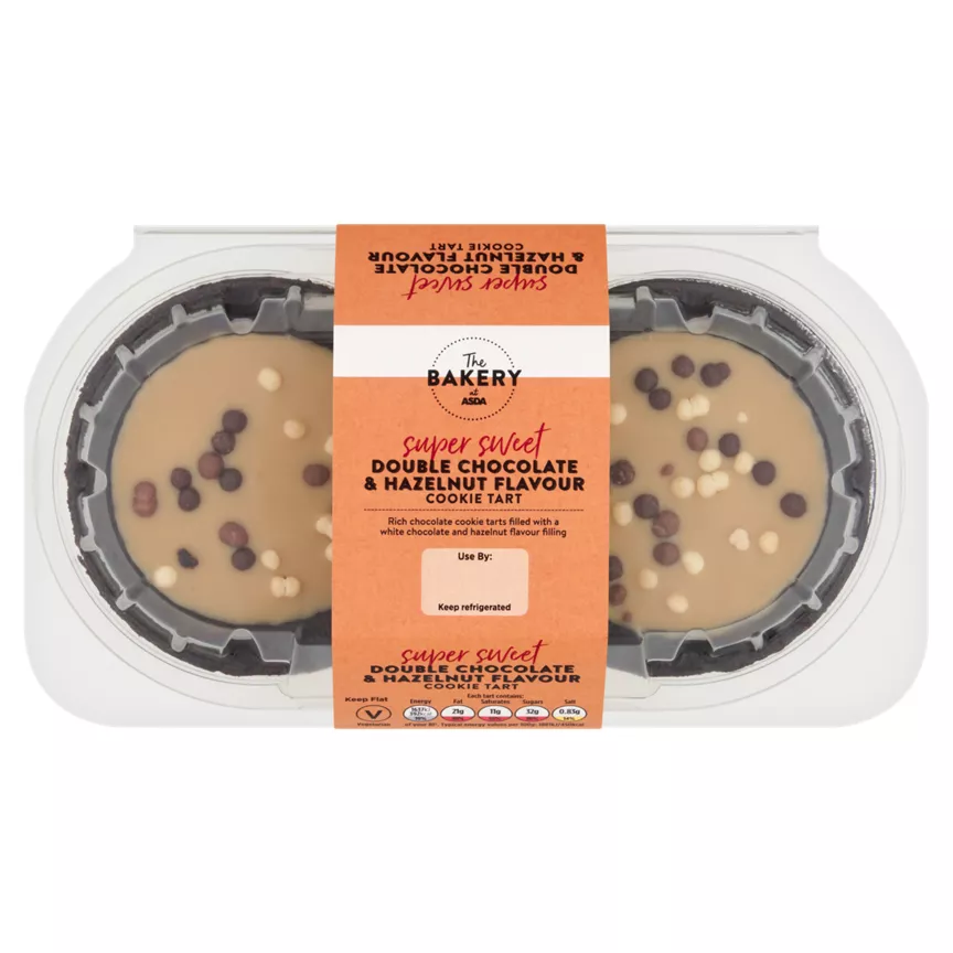 The BAKERY at ASDA Double Chocolate & Hazelnut Flavour Cookie Tart