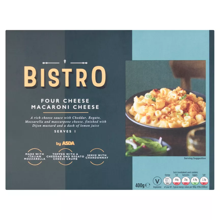 Bistro by ASDA Four Cheese Macaroni Cheese 400g