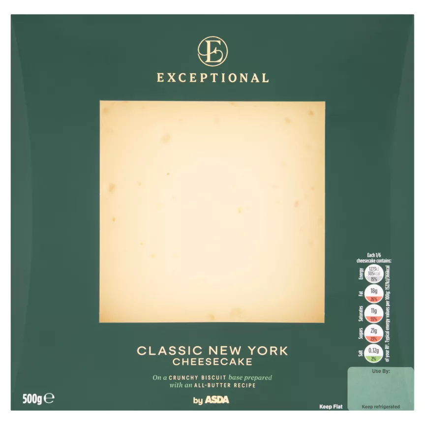 Exceptional by ASDA Classic New York Cheesecake 500g