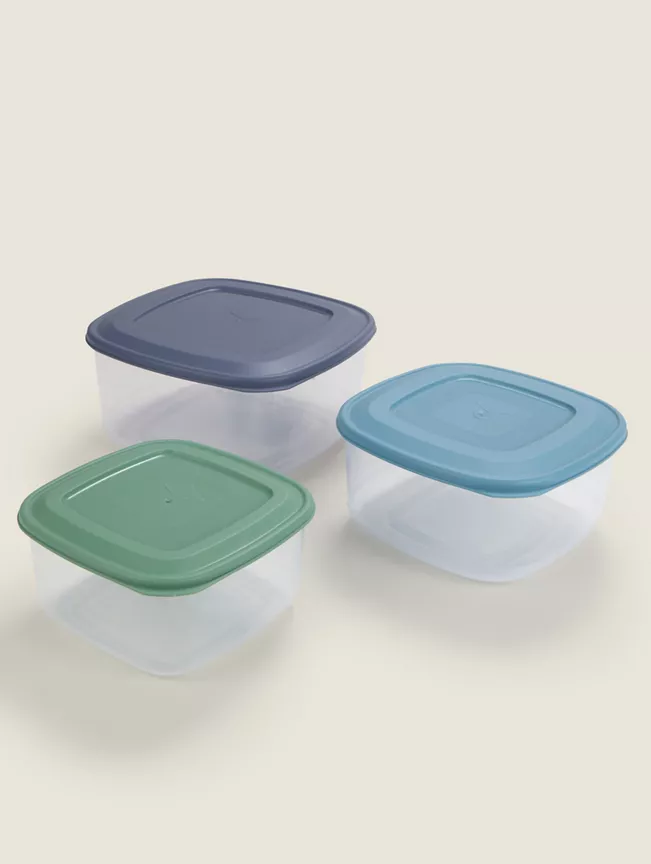 George Home 3 Piece Square Food Storage Set