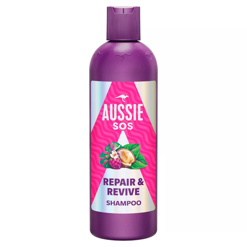 Aussie SOS Repair & Revive Shampoo 300ml for Dry, Stressed and Damaged Hair