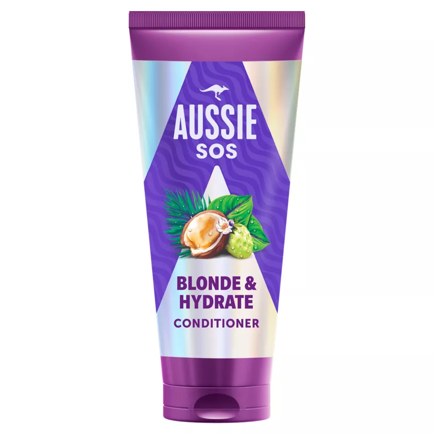 Aussie SOS Blonde & Hydrate Conditioner 200ml for Bleached, Highlighted and Grey Hair