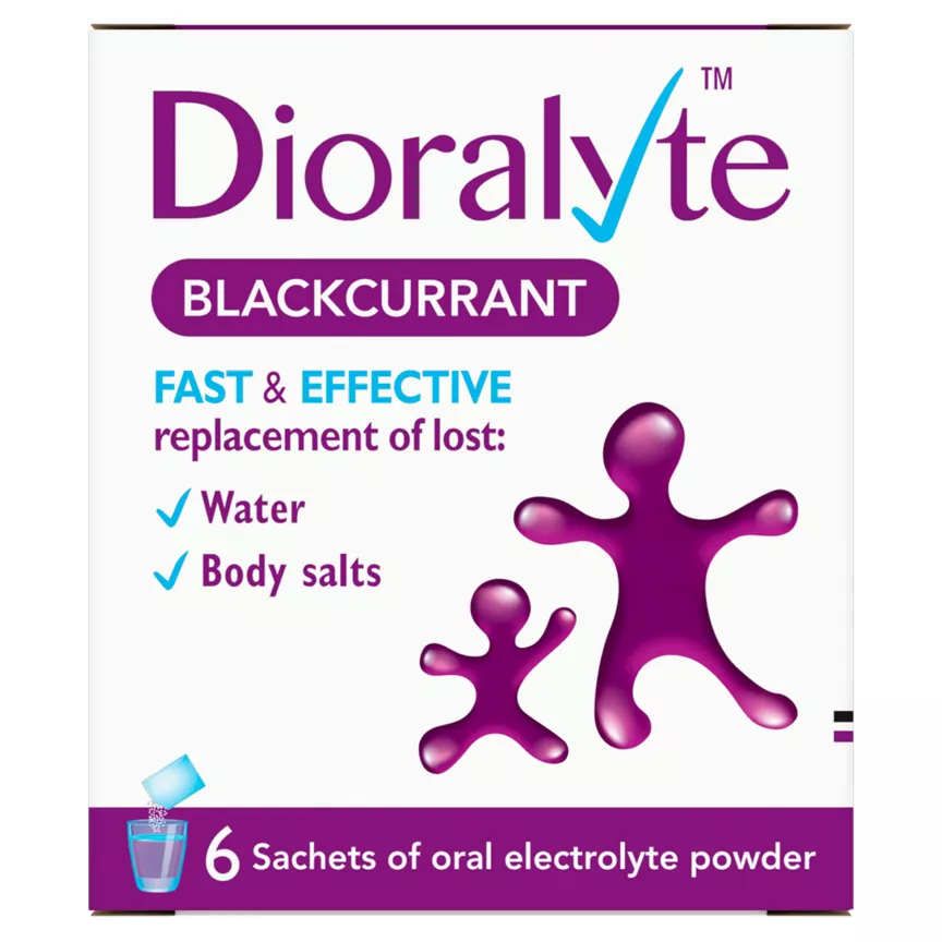 Dioralyte Blackcurrant 6 Sachets of Oral Electrolyte Powder
