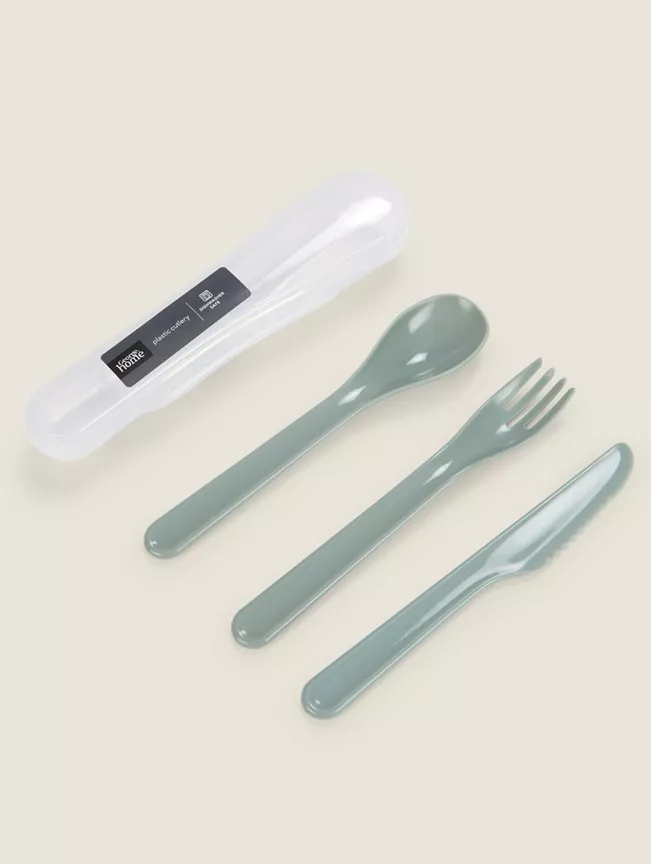 George Home George Home Plastic Cutlery Set - Teal
