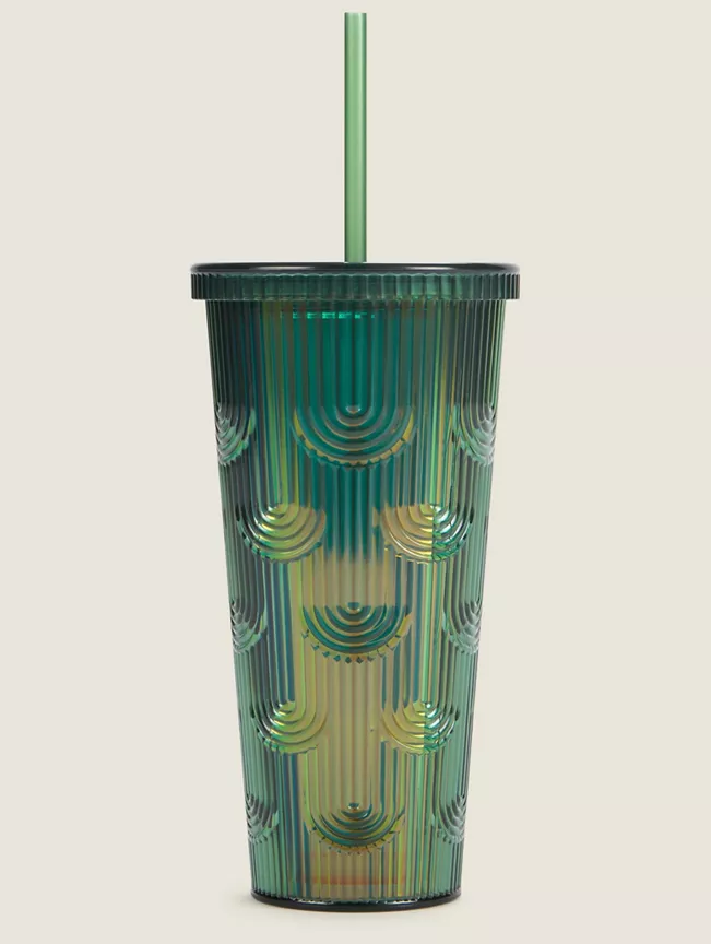 George Home Green Swirls Soda Cup