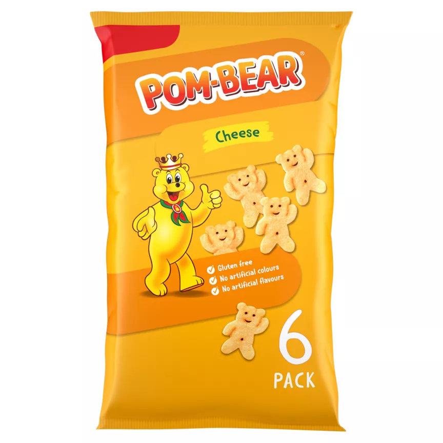 Pom Bear Cheese Flavour Potato Snacks 6 x 13g