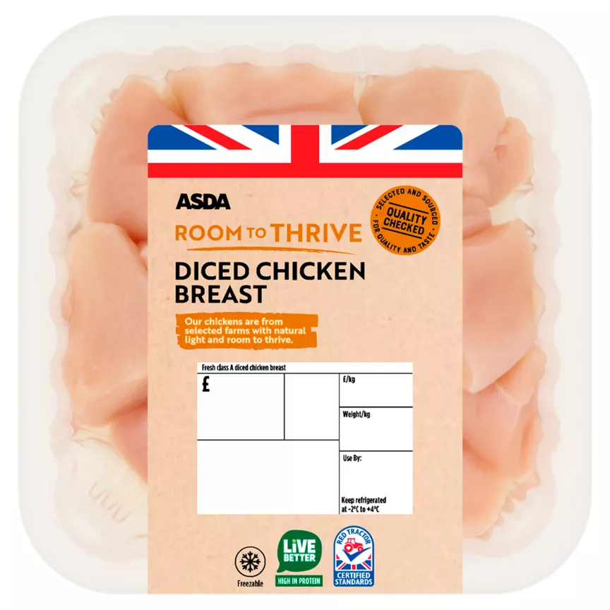 ASDA Room to Thrive Diced Chicken Breast