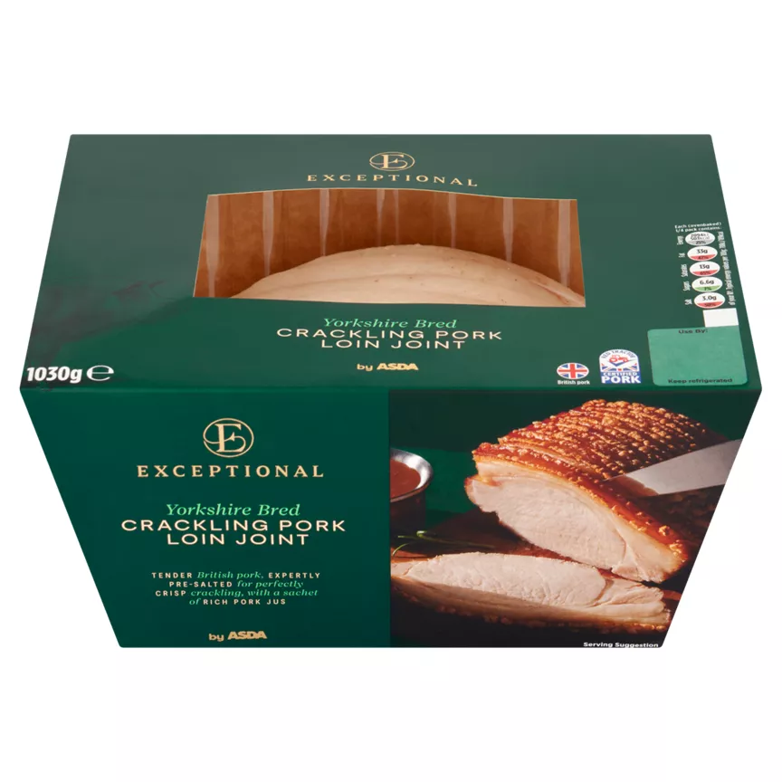 Exceptional by ASDA Crackling Pork Loin Joint 1030g