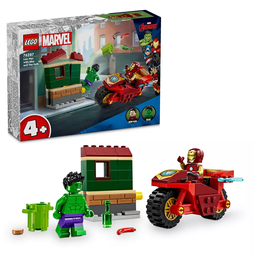 LEGO Marvel Iron Man with Bike and The Hulk Set 76287 - Image 1