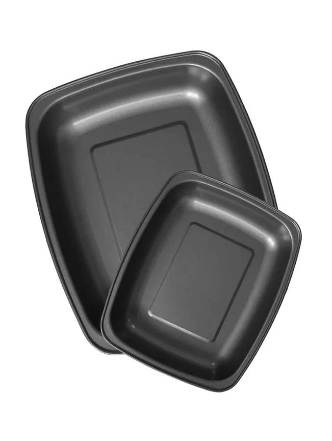 George Home Grey Non-Stick Roasters - Set of 2