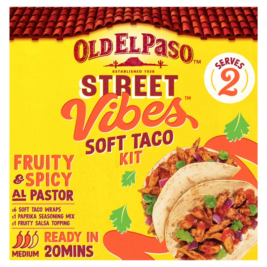 Old El Paso Soft Taco Street Vibes Kit Al Pastor 257g