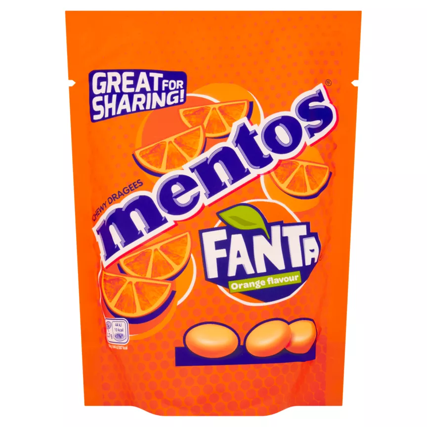 Mentos Fanta Orange Flavour Chewy Dragees 140g - Image 1