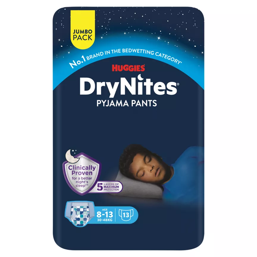 Huggies Drynites 13 Pyjama Pants Age 8-13 30-48kg