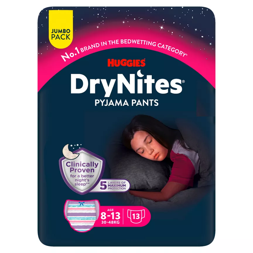 Huggies Drynites 13 Pyjama Pants 8-13 30-48kg