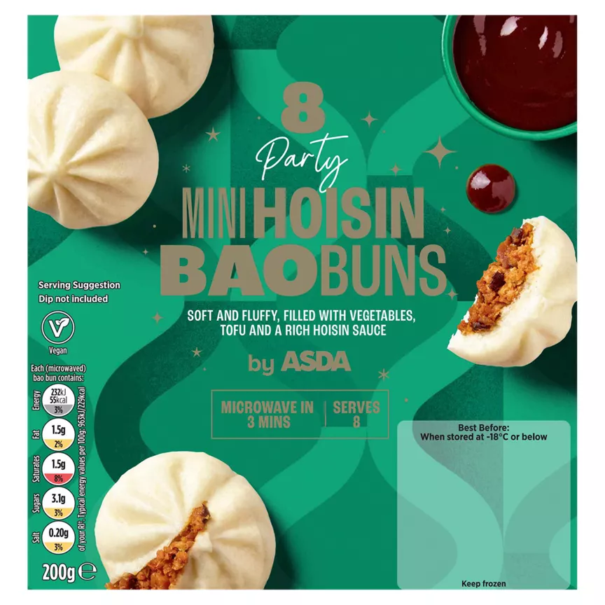 ASDA Party 8 Mini Hoisin Bao Buns 200g