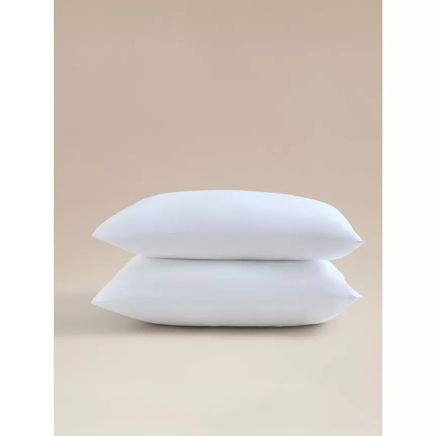 George Home White Feels Like Down Super Full Medium Pillows - Set of 2