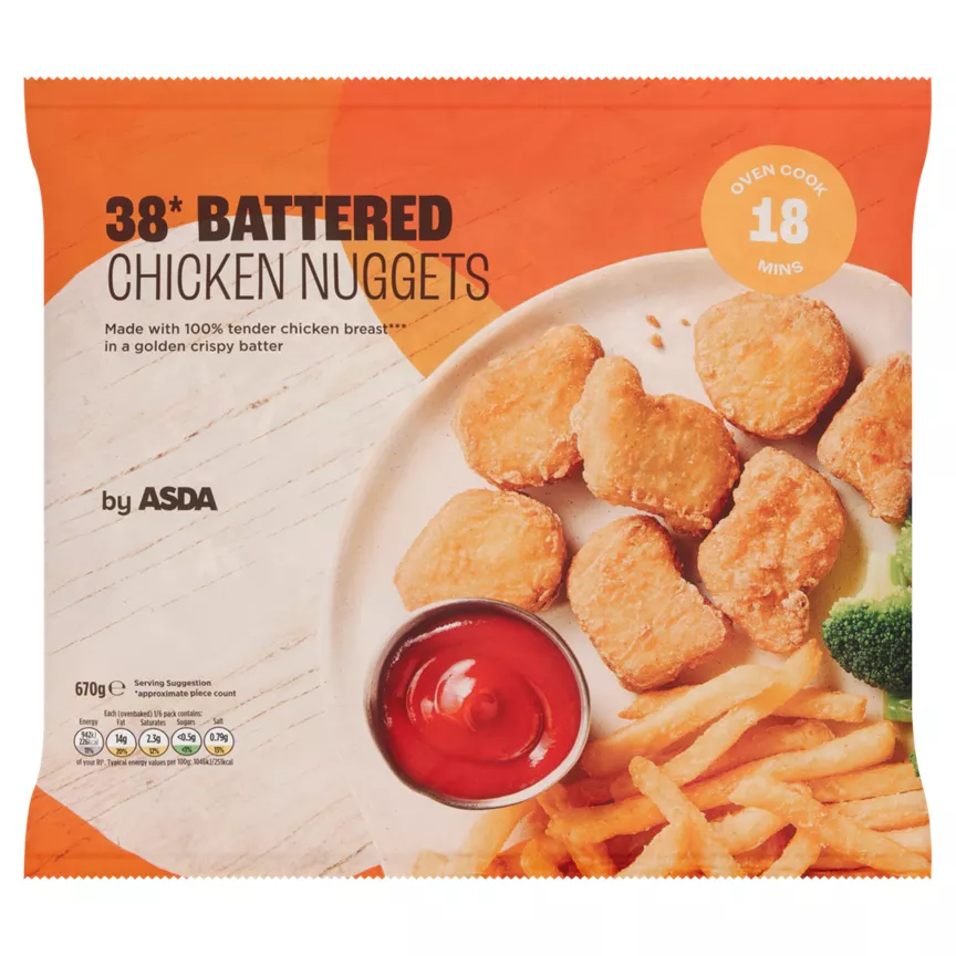 ASDA 38 Battered Chicken Nuggets 670g