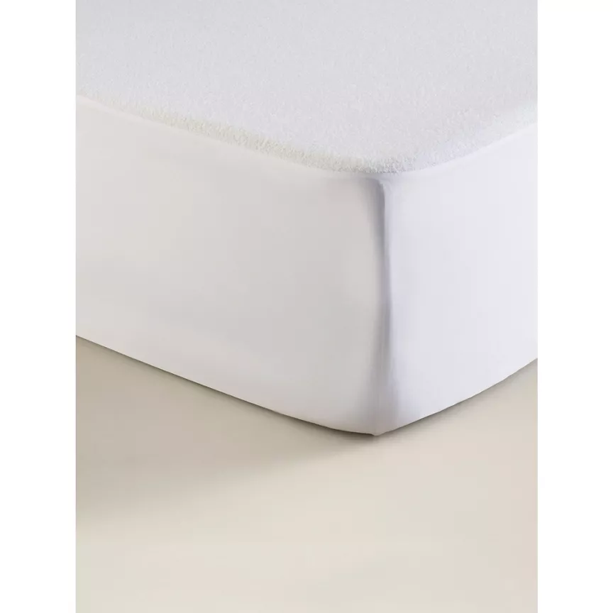 George Home White Waterproof Mattress Protector - King