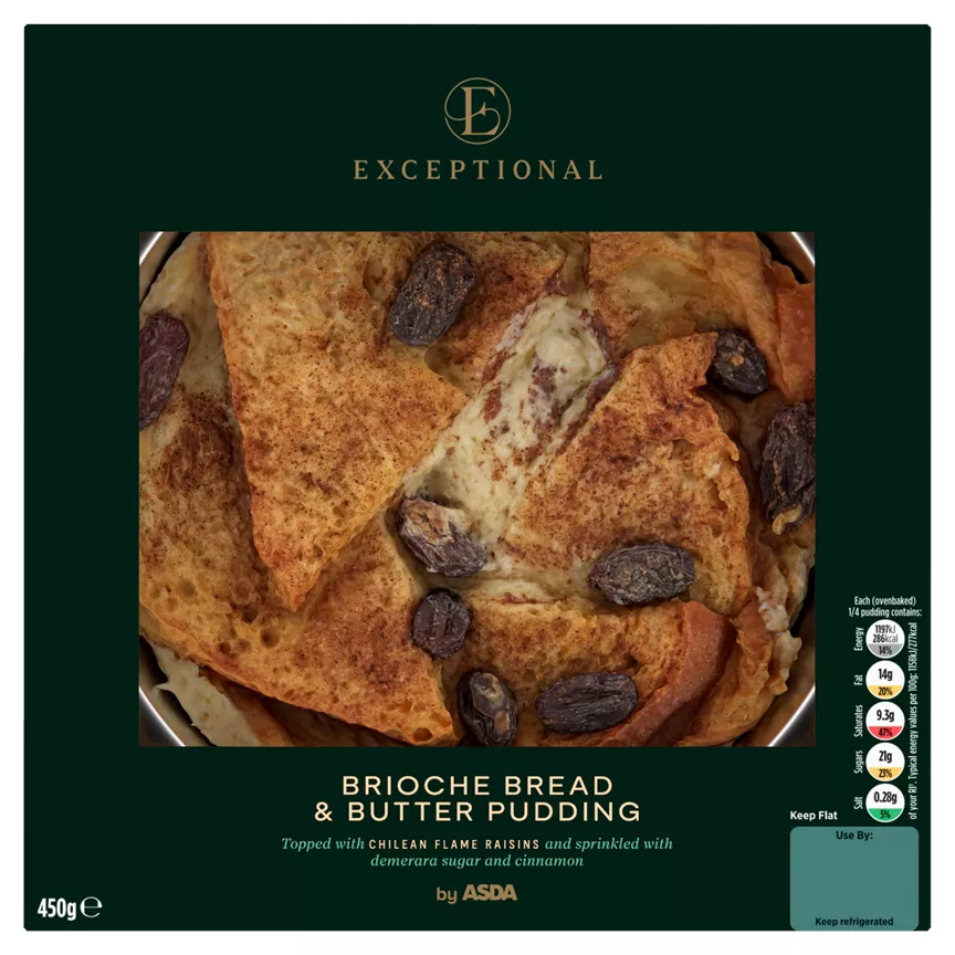 Exceptional by ASDA Brioche Bread & Butter Pudding 450g
