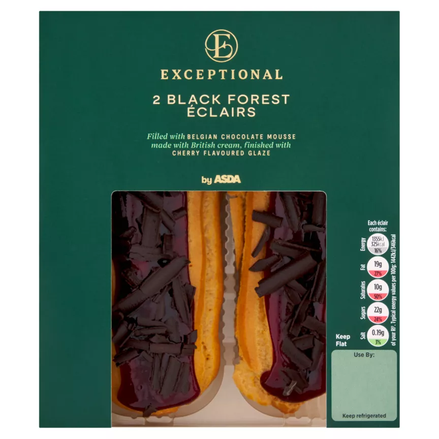 Exceptional by ASDA 2 Black Forest Éclairs