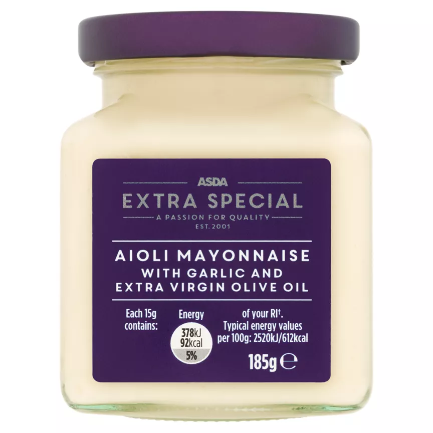 ASDA Extra Special Aioli Mayonnaise with Garlic and Extra Virgin Olive Oil 185g