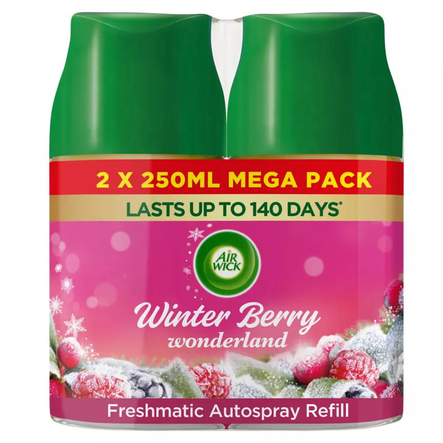 Air Wick Winter Berry Wonderland Freshmatic Autospray Twin Refill 2x250ml