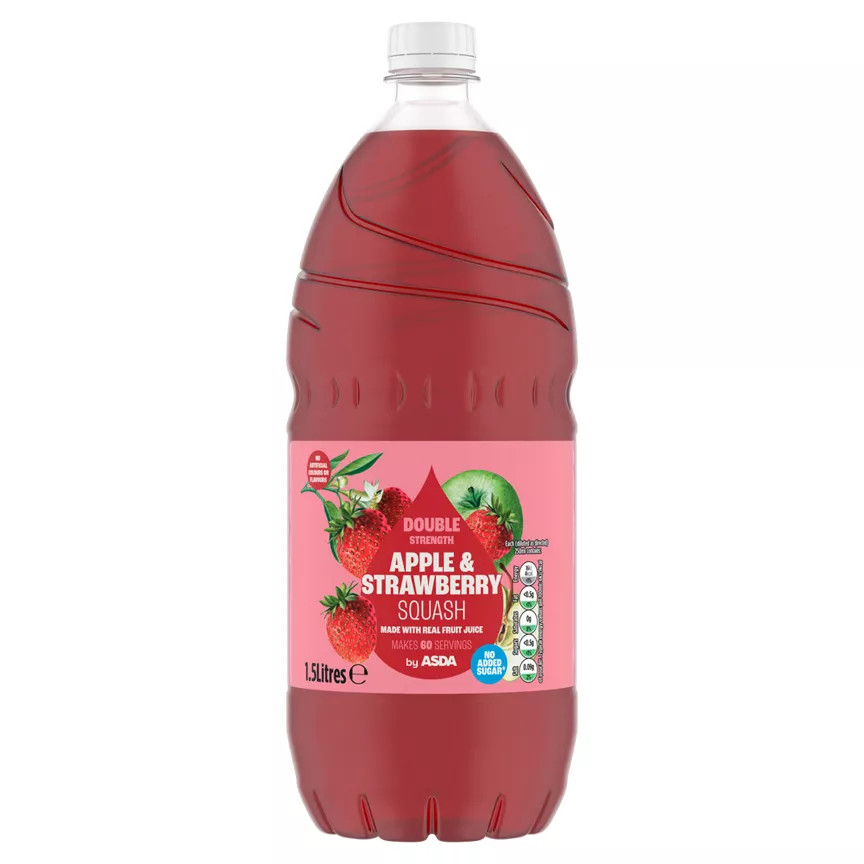 ASDA Apple & Strawberry Squash 1.5 Litres