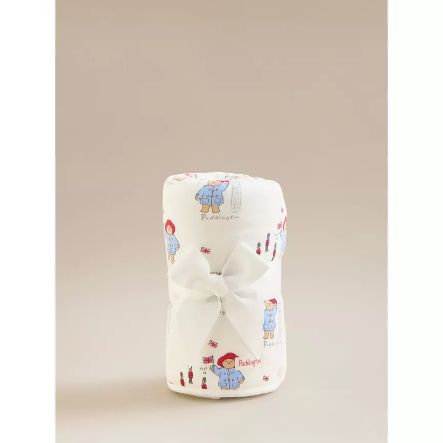 George Home Paddington Bear Blue & White Sherpa Fleece