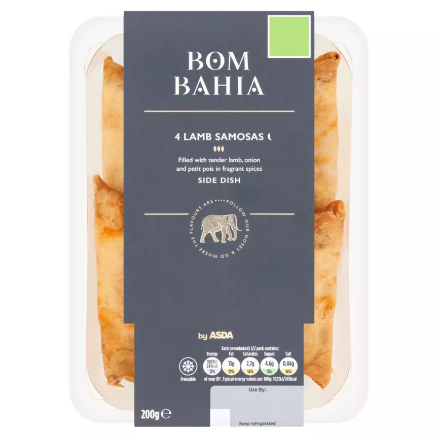 Bom Bahia by ASDA 4 Lamb Samosas 200g