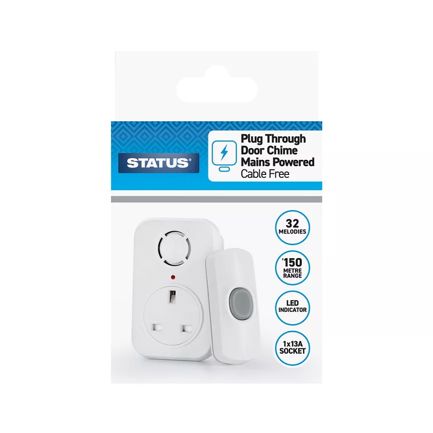 Status plug through door chime