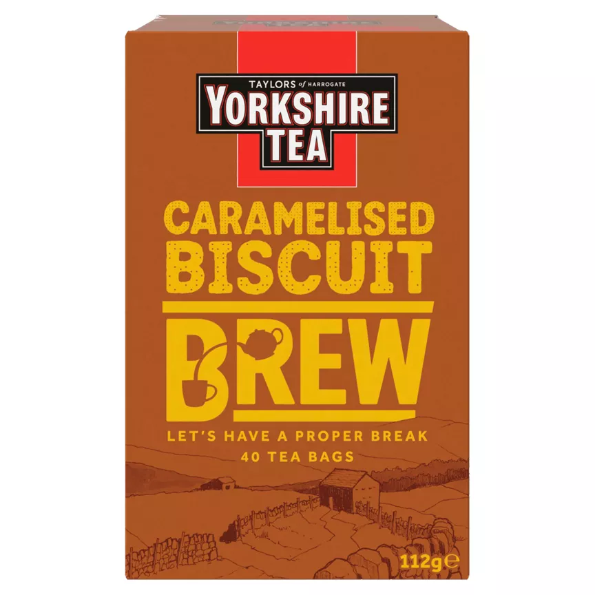 Yorkshire Tea Caramelised Biscuit Brew 40 Tea Bags 112g