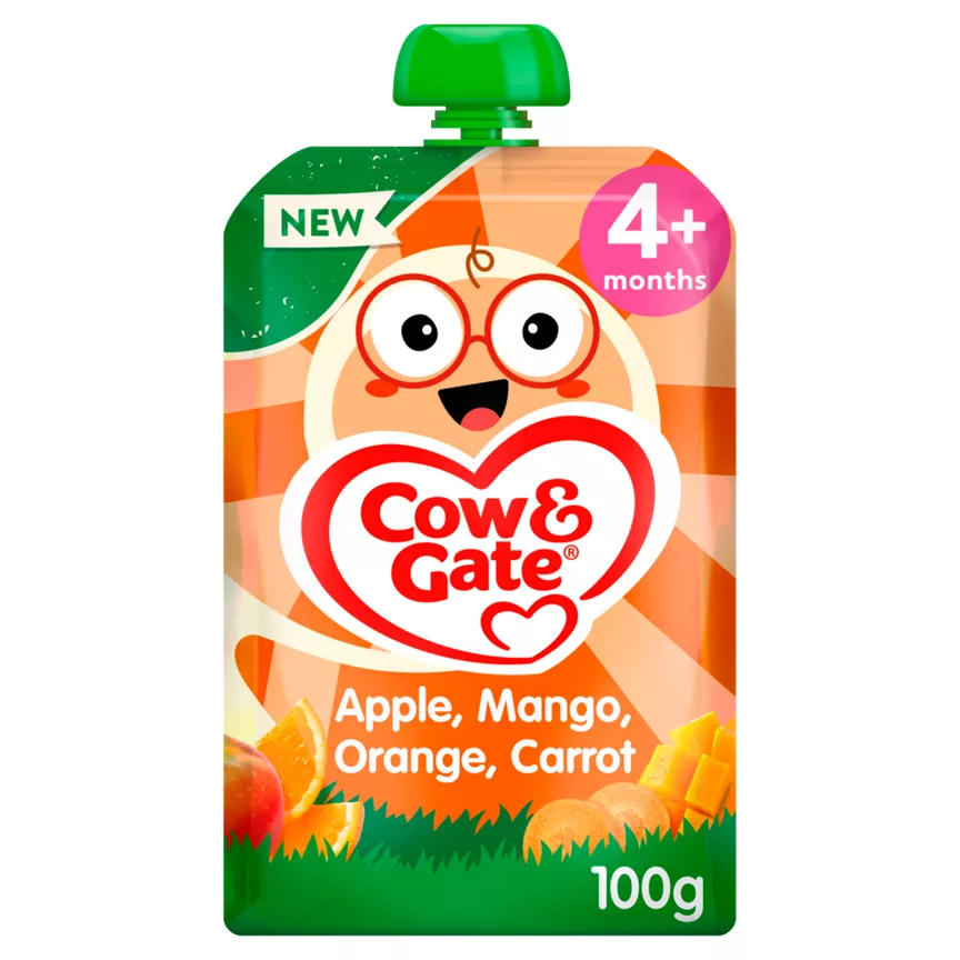 Cow & Gate Apple, Mango, Orange, Carrot From 4 Months 100g - Image 1